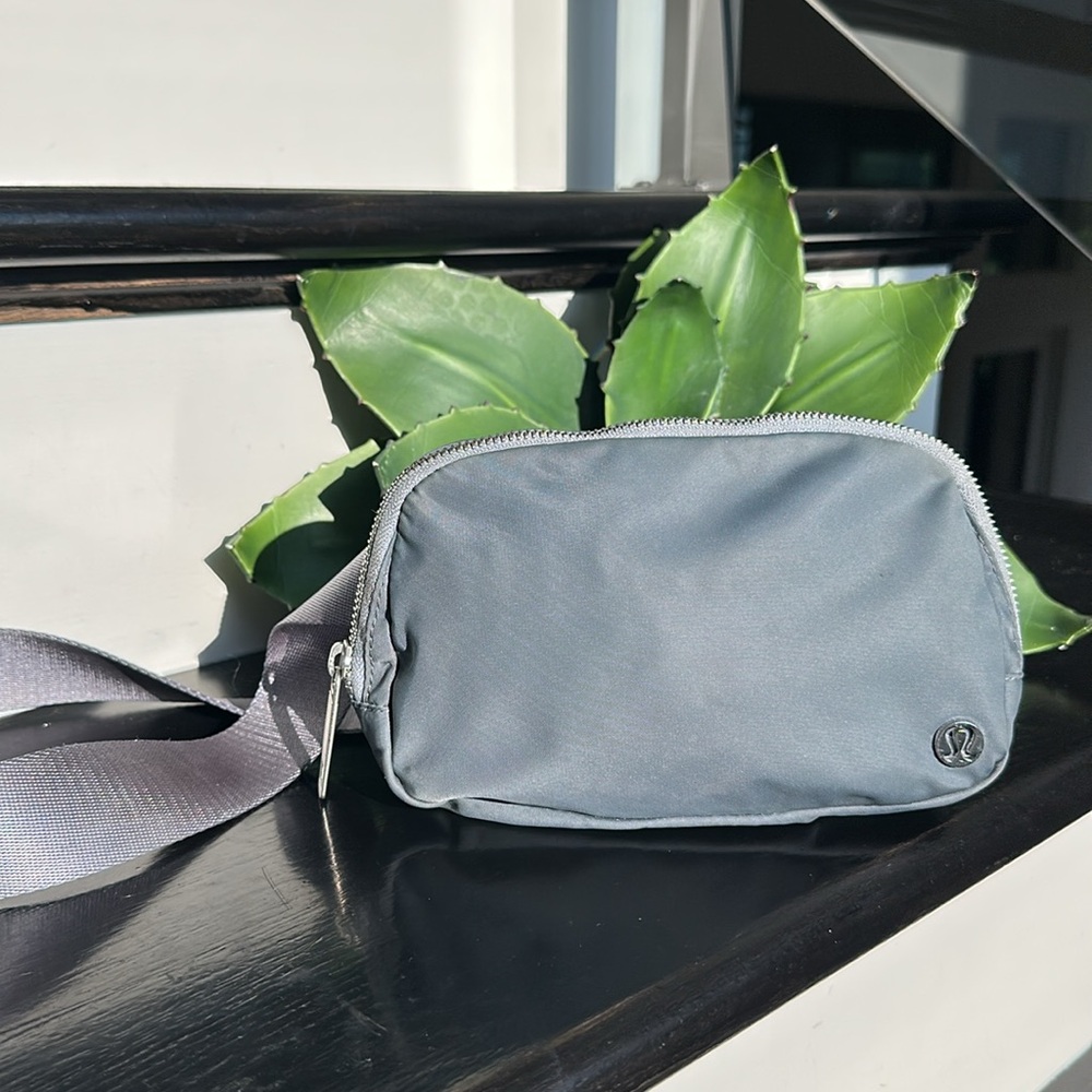 Lululemon Athletica Silver Gray Crossbody Bag Sleek Design